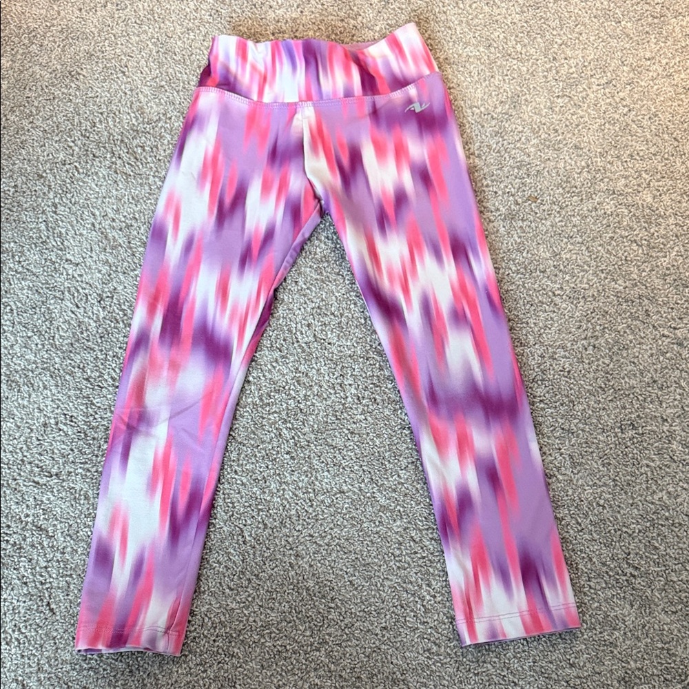 FREE with purchase: Kids' Purple and Pink Patterned Athletic Leggings